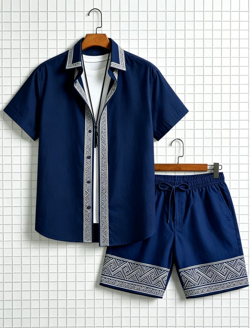 Erkek etnik desenli kısa kollu - Ethnic Fashion Clothing incelemesi ve fiyatı